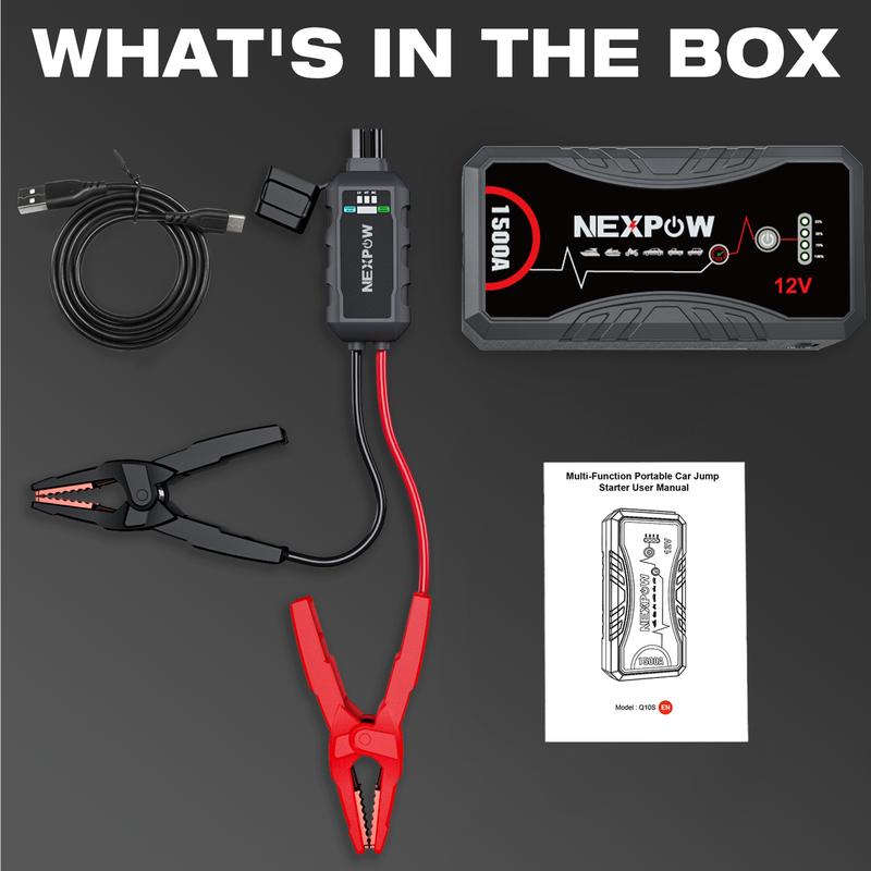 NEXPOW 1500A Portable Car Jump Starter for Gas & Diesel Engines